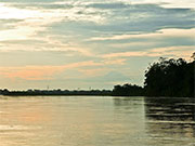 Rio Napo Sunset.  Jungle, Ecuador 